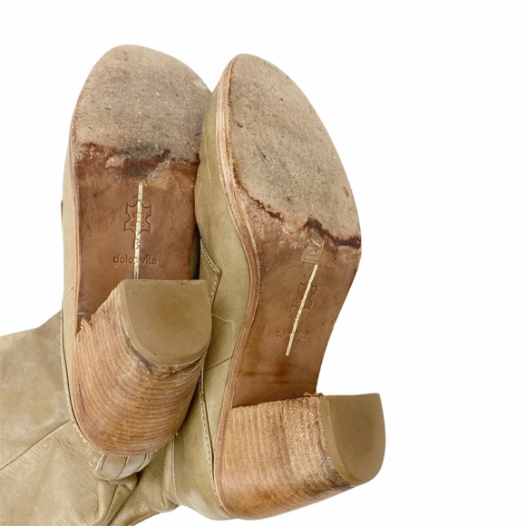 DOLCE VITA Meris Nude Tan Soft Leather Boots 8 - Picture 6 of 7